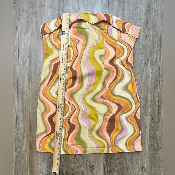 NWT Wild fable Retro Strapless Dress XL Short Mini Bodycon Corset Funky 60s 70s - Picture 7 of 14